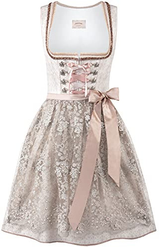 Stockerpoint Damen Evianne Mini Dirndl, Taupe, 36