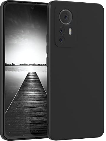 EAZY CASE - Silikonhülle für Xiaomi 12 Pro Hülle Silikon Case Schwarz weich stoßfeste Handyhülle Schutzhülle mit Kameraschutz Dünn Premium Schutz Cover TPU Phone Bumper in Mattschwarz