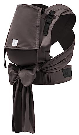 Portabebés Stokke Limas Plus, Marrón Espresso - Versión 2023 (OCS) - Portabebés de media hebilla - Tres opciones de transporte - Seguro para bebés: 4-18 kilos