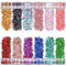 HAPPMY Festival Glitzer Gesicht für Festliche Verkleidungen, 12 Farb-Set Body Glitter für Nagelkunst und Körper, Haare, Kleidungsdekoration, Feminine Make Up Pailletten und Zubehör, 12 Farben