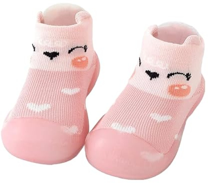 Anti Slip Baby Toddler Socks Shoes Cartoon Baby First Walking Shoes with Soft Sole for Girl Boy 0-24 Months Indoor
