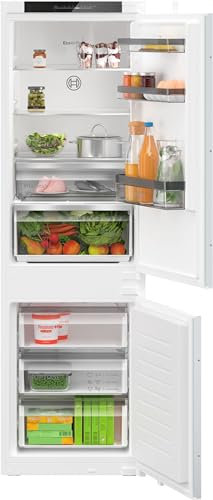 Bosch KIN862SE0, Serie 4, Frigorifero combinato da incasso, Total No Frost, VitaFresh XXL, Luce LED, Cerniera a traino, 177.2x54.1 cm