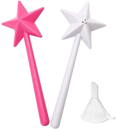 Marsrut 2PCS Salt & Pepper Wand Shakers, Durable & Easy to Use, Exquisite Multipurpose Design, for Kitchen Decor, Halloween, Christmas Party (Three Holes/Shaker), Normal, Pink, White