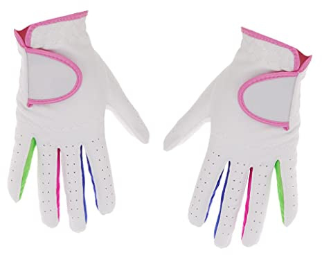 Aymzbd 1 Par Guantes de Golf para Niños Hechos de Tela Elástica Transpirable con Sujeción Suaves Cómodos Adecuados para Juegos Deportivos Infantiles Y, #14