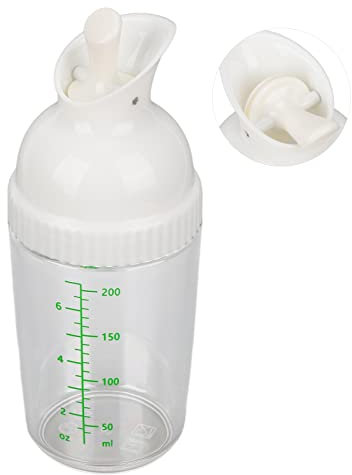 Mezclador de aderezo de ensalada, botella de aderezo sellada, botella de condimento sellada, botella de vinagre a prueba de vinagreta (blanco)
