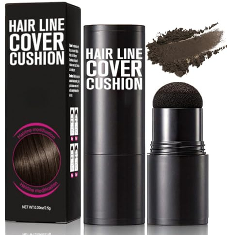 Hairline Shadow Root Touch Up Powder - Instant Hair Color Cover Gray - Touch-Up for Thin Hair (Dark Brown, 2.5g)