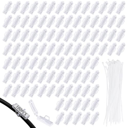 100 Stück Wiederverwendbare kabelmarkierer,Kabeletiketten,Beschriftungsschilder für kabe,Beschriftung für Kabel,Netzwerkkabel Beschriftung,Kabelbinder Tags Box für Kennzeichnung (Spezifikationen 3010)