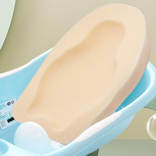 Tezklc Baby Bath Sponge Mat, Soft Support, Anti-Slip, 6-12 Months, Sponge, Baby Sponge Bath Mat