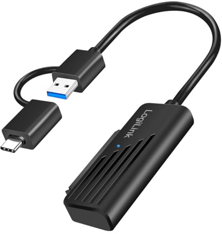 LogiLink AU0062-2-i-1 USB 3.2 (Gen1) till SATA-adapter, USB 3.2 Gen1 för att snabbt ansluta SATA-hårddiskar (HDD/SSD) till dator/bärbar dator via USB