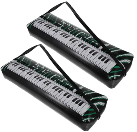 Warmhm Lot De 2 Claviers Gonflables PVC pour Garçon Et Filles 56 Cm, Jouet Piano Interactif Léger, Matériel Sûr pour Développement Musical Et Fête D’Anniversaire Garçon Et Filles