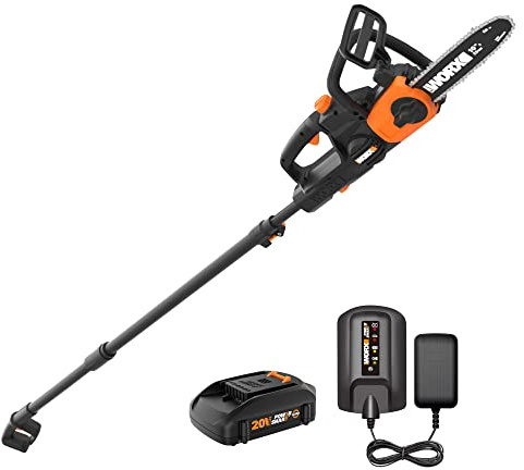 Worx WG323 20V Power Share 10 Cordless Pole/Chain Saw with Auto-Tension (Battery & Charger Included)