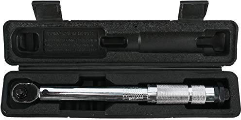 FreeTec Chiave dinamometrica da 1/4, 5-25 Nm, piccola chiave dinamometrica regolabile a scatto, chiave dinamometrica Cr-V a doppia direzione, per moto, auto, precisione ± 4%, 72 denti