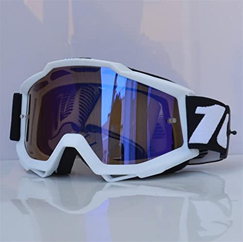 Youehsent Occhiali Motocross,Occhiali Da Moto di motocross Occhiali Offor Strada Dirt Bike Caschi moto Ski Sport Glasses in mountain bike Occhiali Moto (Color : White)