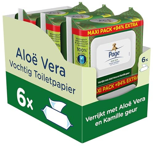 Pagina Carta igienica umida - Aloe Vera Maxipack - 444 pezzi (6 x 74 pezzi) - Confezione vantaggiosa