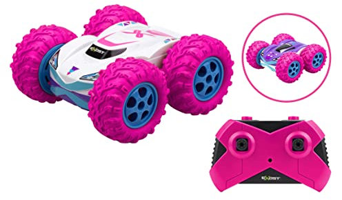 Exost Silverlit Ferngesteuertes Geländefahrzeug 360 Cross Rosa - für Kinder ab 5 Jahren - Allradfahrt auf 2 Seiten mit 360° - Umweltfreundliche, leicht zu öffnende Verpackung - 54727