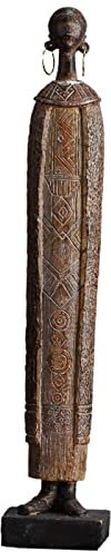 SM SunniMix Afrikanische Skulptur Afrika Frau Deko, Statue Afrikanische Deko Figuren, Afrikanische Deko Frauenfigur Mädchen Figur Statue Dekor für Zuhause Handwerk Puppen Ornamente - Stil d