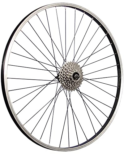 28 tums cykel bakhjul aluminiumfälg med 8 fack skruvkrans svart