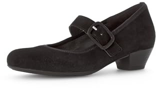 Gabor Damen Riemchen Pumps, Frauen Absatzschuhe,Komfortable Mehrweite (H),stoeckelschuhe,Ausgehschuhe,Abendschuhe,schwarz,41 EU / 7.5 UK