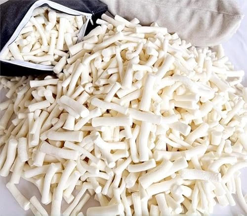 Relleno de puf suave de 500 g, relleno de espuma viscoelástica triturada larga, relleno esponjoso y suave de espuma viscoelástica para puf, cama de perro, manualidades