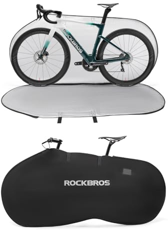 ROCKBROS Proktetivt cykelskydd, vattentätt Oxford-cykelskydd 178 x 86 cm för 26 tum racercykel och MTB, designad för cykeltransport