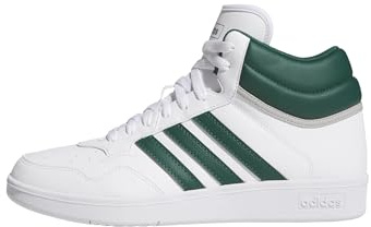 Adidas Unisex Hoops 4.0 MID Shoes, FTWR White/Collegiate Green/Grey Two, 45 1/3 EU