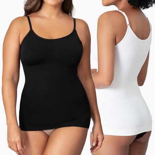 SHAPERMINT Snc Camiseta sin mangas con cuello redondo de alta compresión Mujer