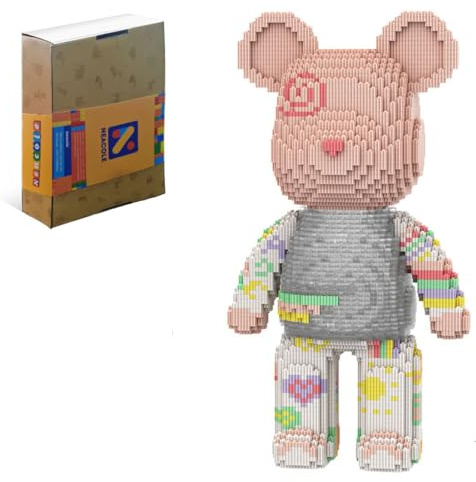Neacole Blocs de construction ours (7220 pièces) 43/46 cm - Micro blocs de construction en forme d'animal 3D pour adultes et enfants, décoration de maison et de bureau, cadeaux d'anniversaire et de