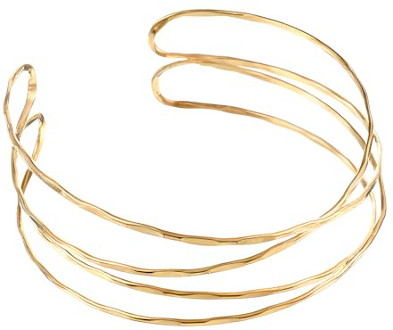 Grevosea Gold Arm Cuff, Adjustable Arm Cuff Jewelry for Women Arm Bracelet Upper Arm Cuff Bracelets for Women Girls