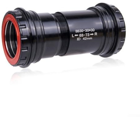 Boîtier de pédalier creux compatible avec les coques de cadre Bb30 68 ou 73 mm avec diamètre intérieur de 30 mm et roulements scellés en acier inoxydable pour le cyclisme