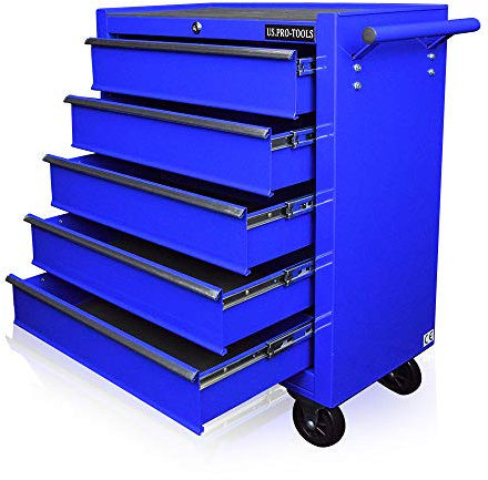 us pro tools TOOL CHEST TOOL BOX ROLLER TOOL CABINET BLUE