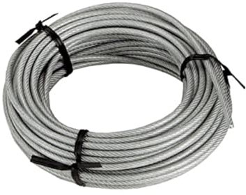 Connex DY2701386 Câble en Acier/moulé Plastique avec noyau textile 15 m x 4 mm