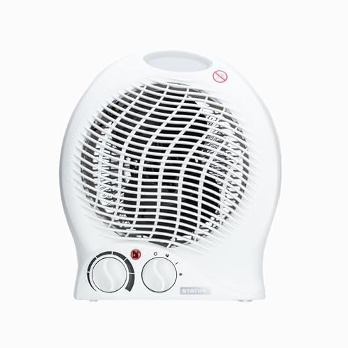 STATUS Portable Fan Heater | 2kW Electric Fan Heater | Single Position Small Fan Heater | FH1P-2000W1PKB