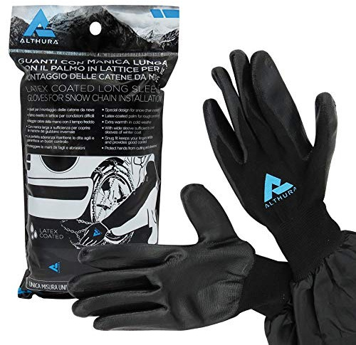 Maniatuning Handschuhe für die Montage von Schneeketten mit wasserdichtem Ärmel