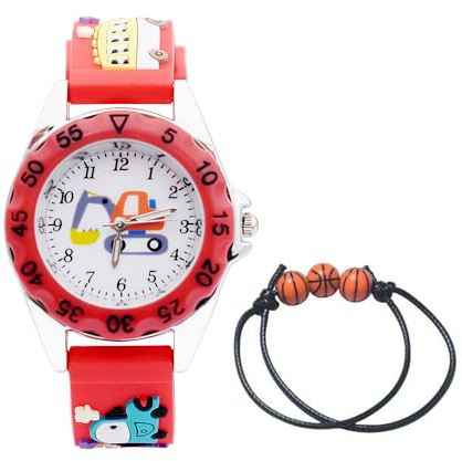 MUXIJIA Montre pour Enfants Garçon Fille, 3ATM Étanche Montre Mouvement à Quartz Montre Bracelet en Silicone pour Filles et Garçons de 3 Ans à 10 Ans