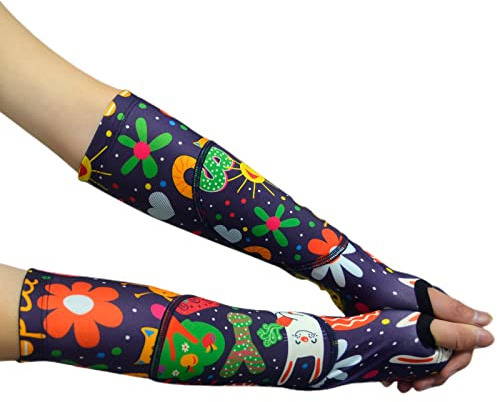 Topeter Volleyball Arm Sleeves for Kids, Arm Pads for Youth Girls and Boys Wrist Guards 1 Pair(Yellow YM)