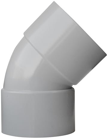 Jardibric - Raccords pour Descente de Gouttière - Coude 45° - Femelle Femelle - Ø80 (Gris)