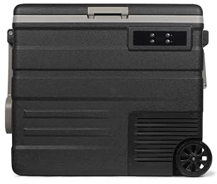 Steamy E Single Zone 65 Roller, elektrisk kompressorkylare med hjul, 65 l, 12 V/230 V, för att hålla dig varm och sval, för camping