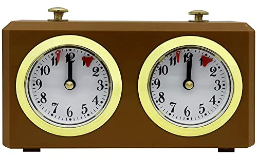 Oikabio Reloj mecánico de ajedrez analógico para juegos de ajedrez, temporizadores, no necesita batería