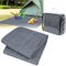 FIVMEN Vorzeltteppich 400x500cm Camping Teppich Outdoor rutschfest Waschbare Markisenteppich Zeltteppich Vorzeltboden Zeltunterlage mit Löchern Heringe und Tragetasche, Grau Blau