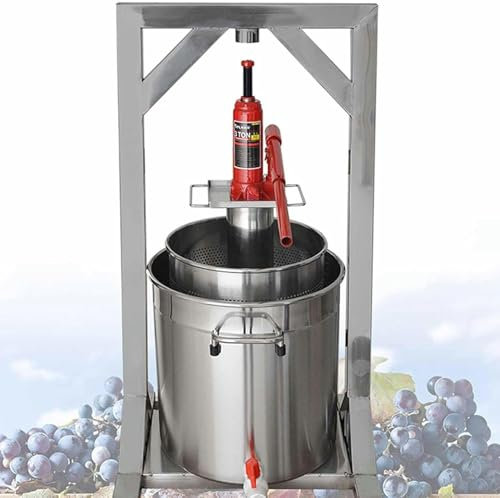 DFGHNBVC Prensa de Vino de Frutas， Prensa de Frutas， exprimidor de Gran Capacidad， exprimidor de Frutas， Prensa de Frutas， picadora de Frutas， Molino de Frutas， Prensa，36L
