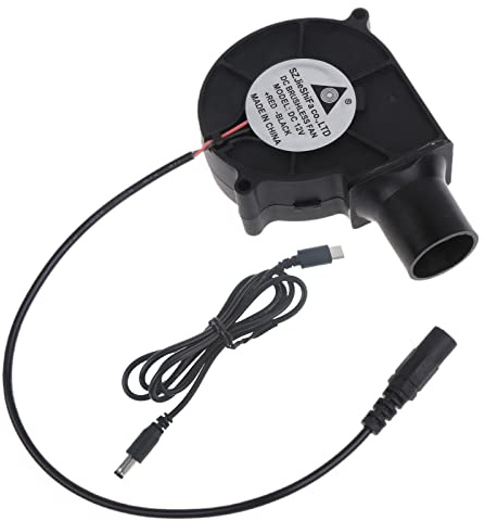 Soplador de aire portátil tipo C PD de 12 V para barbacoa, ventilador de barbacoa, ventilador USB C, 2500 rpm, para acampar al aire libre