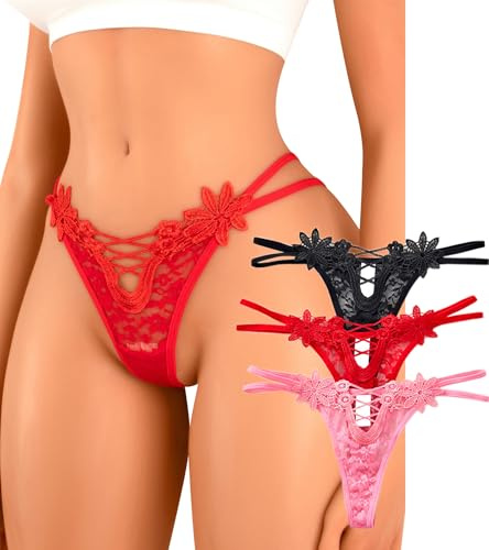 Banamic Thong for Women Underwear Low Rise Panties Sexy G-String Thongs