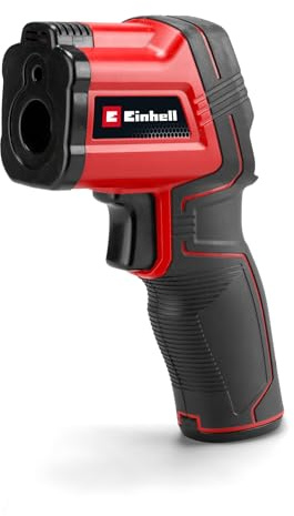 Einhell infraröd-termometer TC-IT 550 (-50 till +550 °C, 3 emissionsgrader kan ställas in, LCD-skärm med bakgrundsbelysning, mätning i °C och °F)