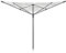 Addis 50m 4 Arm Rotary Washing Line (Grey) Multiple Tension Height Adjustment, Folding Outdoor Rotating Clothes Dryer & Ground Spike MOB, Metallic