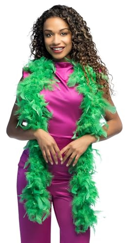 Boland - Boa de plumas, colores a elegir, longitud aprox. 180 cm, accesorio de disfraz, charlestón, años 20, flapper, carnaval, fiesta temática