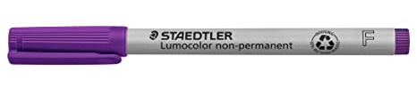 Staedtler 316-6 Lumocolor Universalstift F-Spitze, 0.6 mm, 10 Stück, violett