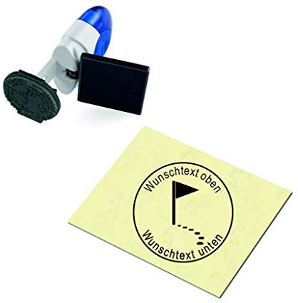 Geocaching Stamp Target Flag with Personal Cachername/Nick Name Stamp Stamp Circular Geocaching Pocket