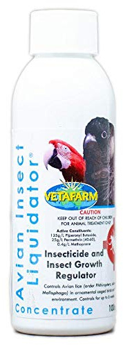 FabFinchesUK Vetafarm Bird Mite Spray 100ml Concentrate Bird Mite Spray controld Bird Mites Parasite Lice Cage Disinfectant Aviary Cleaner For Birds
