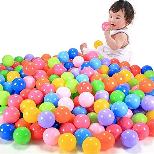 Aoleytech 100pcs/200pcs Play Balls Colorful Ball Fun Ball Soft Plastic Ocean Ball Baby Kid Toy Swim Pit Toy (100pcs play balls)