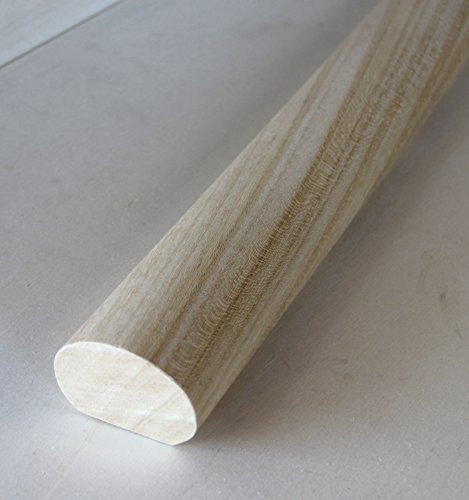 Hobby Legno - Corrimano In Legno Massello Ayous Non Verniciato mm. 55X40X3000 (Prezzo Per ml. 3)